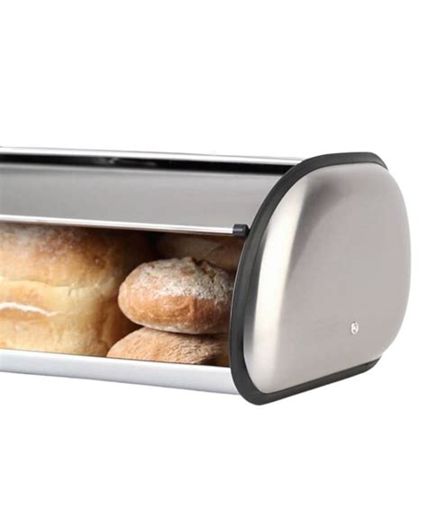 oggi bread box stainless steel and glass|oggi stainless steel roll top.